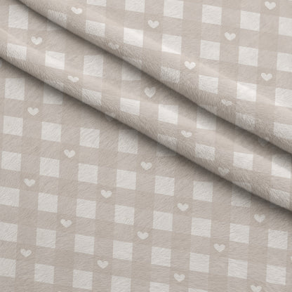 Dusty Blue Hearts Pattern 10 Minky Fabric