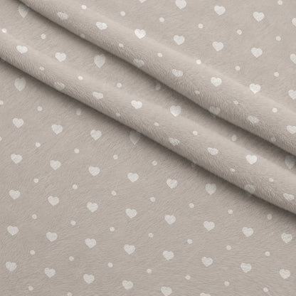 Dusty Blue Hearts Pattern 11 Minky Fabric
