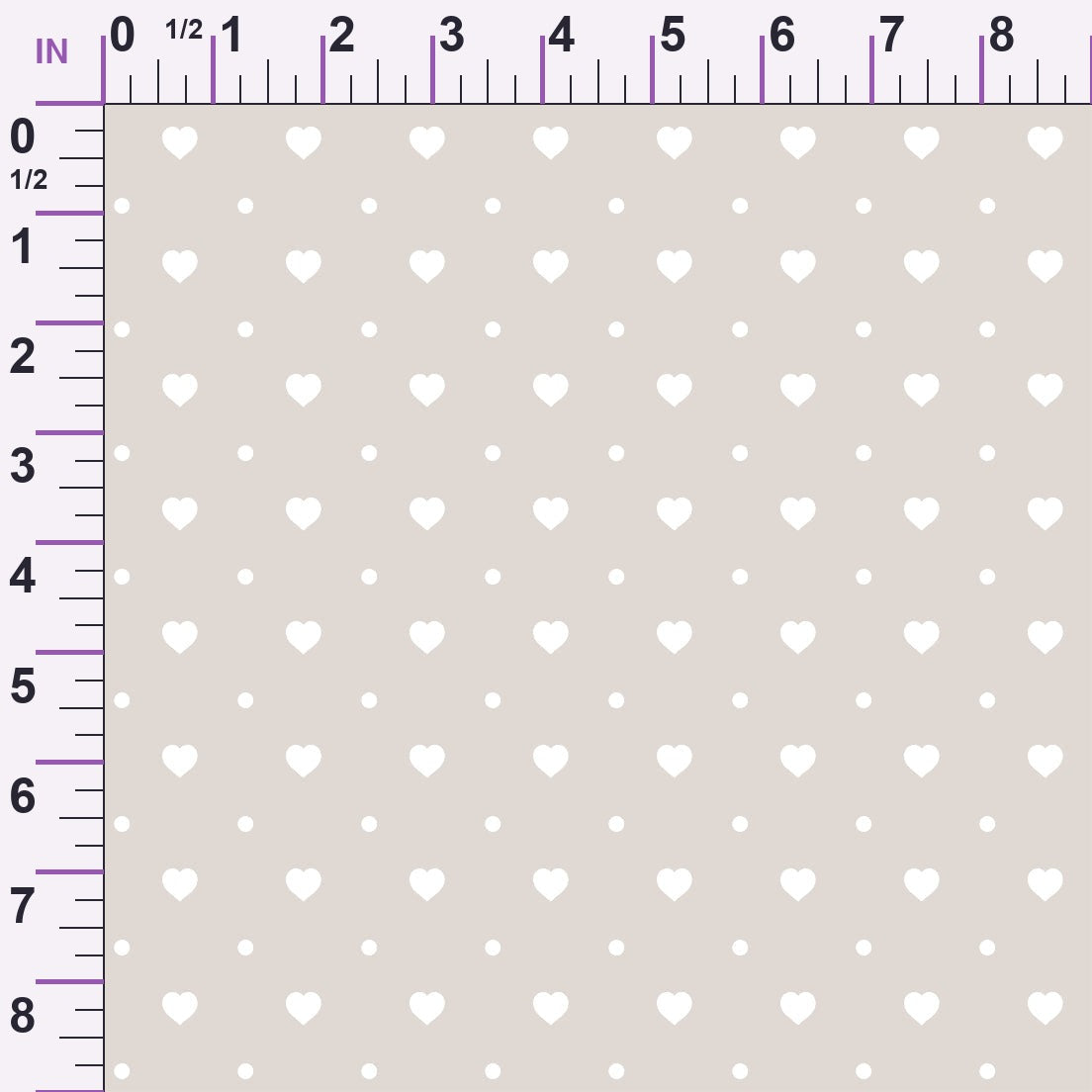 Dusty Blue Hearts Pattern 11 Minky Fabric