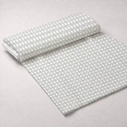 Dusty Blue Hearts Pattern 2 Minky Fabric