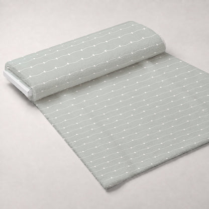 Dusty Blue Hearts Pattern 4 Minky Fabric
