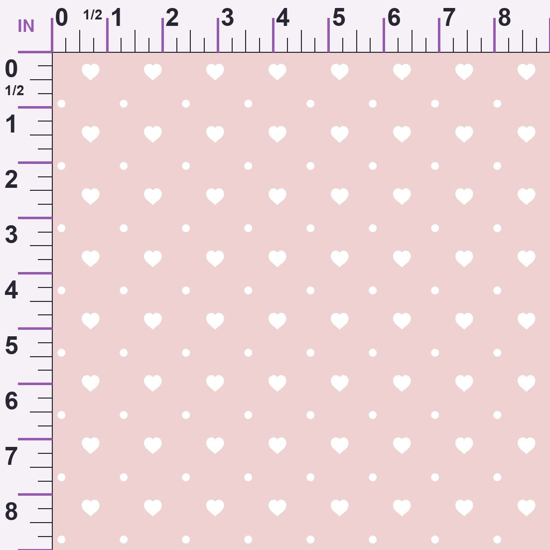 Dusty Blue Hearts Pattern 7 Minky Fabric