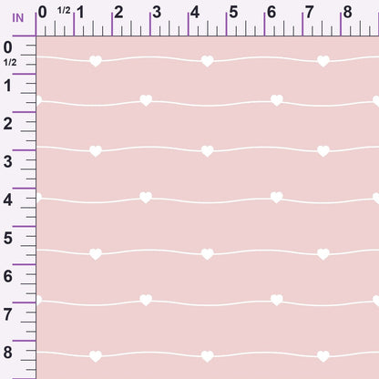 Dusty Blue Hearts Pattern 8 Minky Fabric