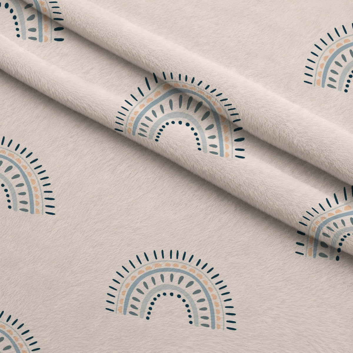 Dusty Peach Mudcloth Pattern 5 Minky Fabric