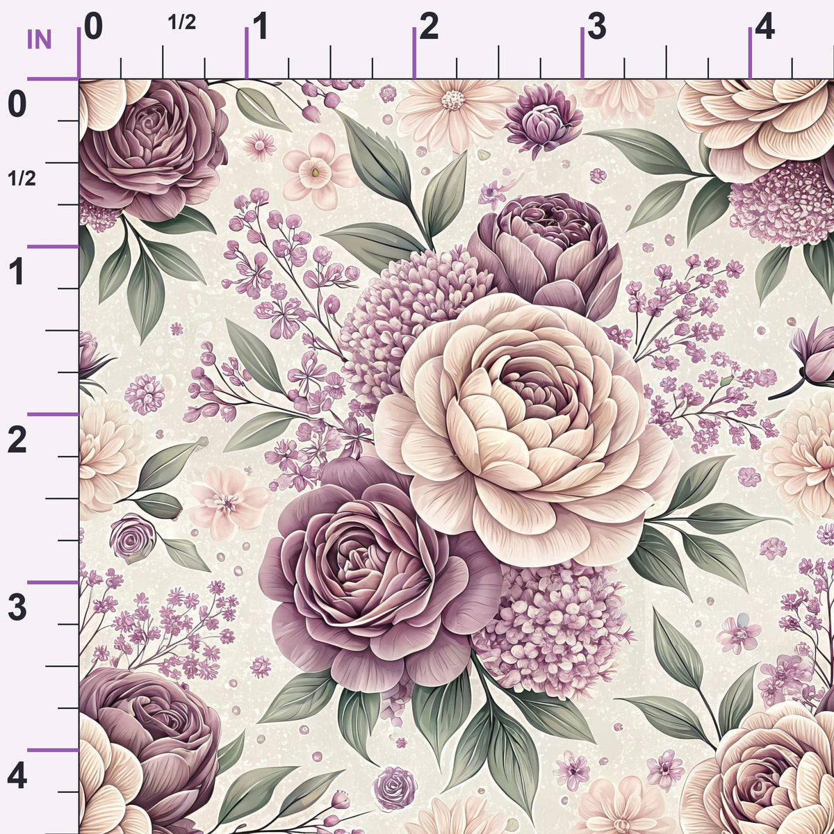 Dusty Rose Garden Pattern 11 Minky Fabric