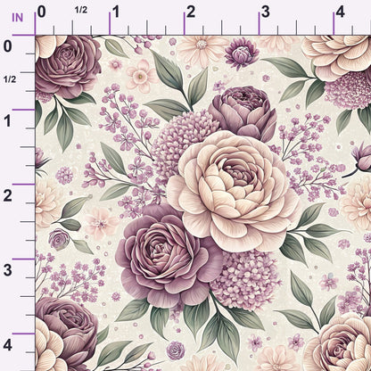Dusty Rose Garden Pattern 11 Minky Fabric