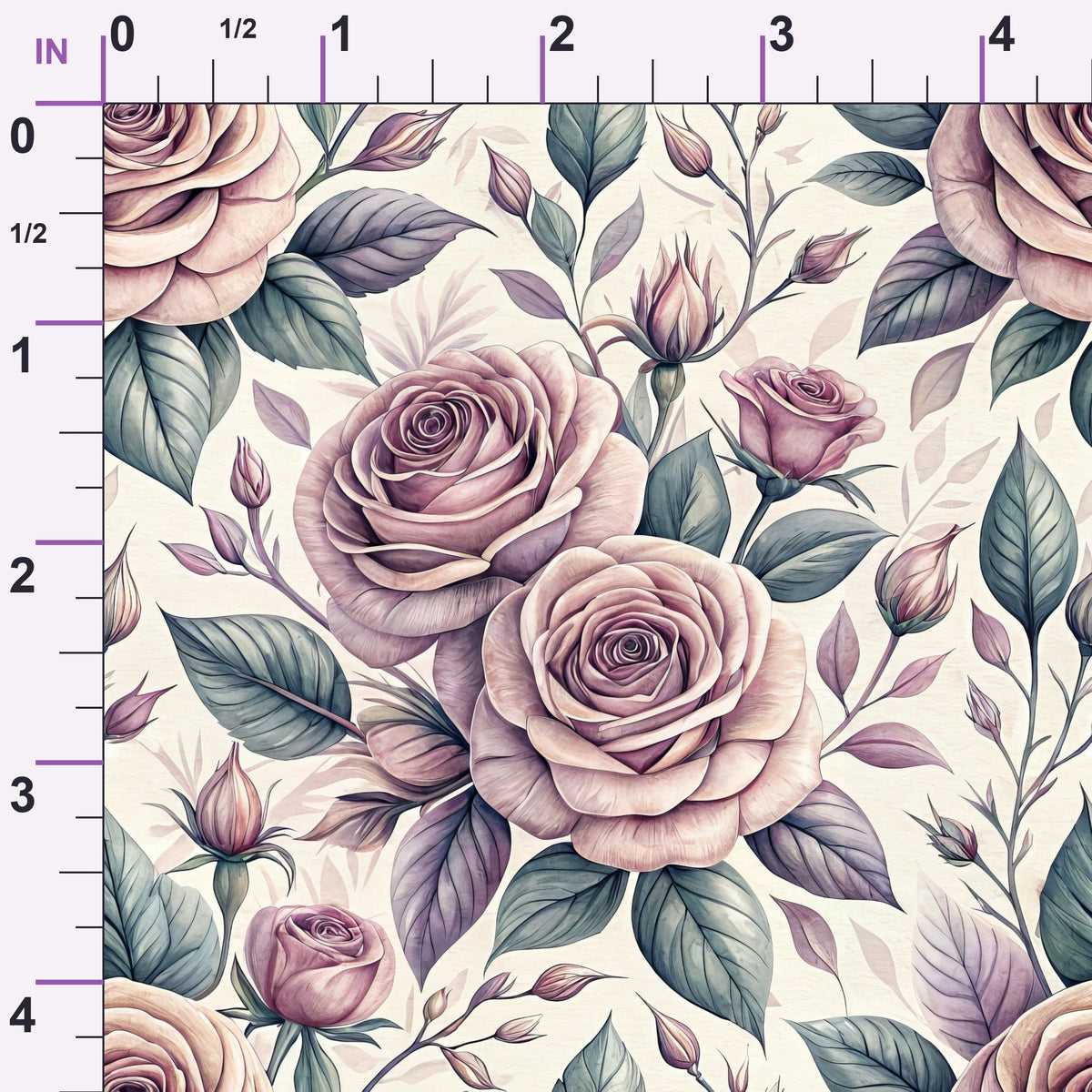 Dusty Rose Garden Pattern 14 Minky Fabric