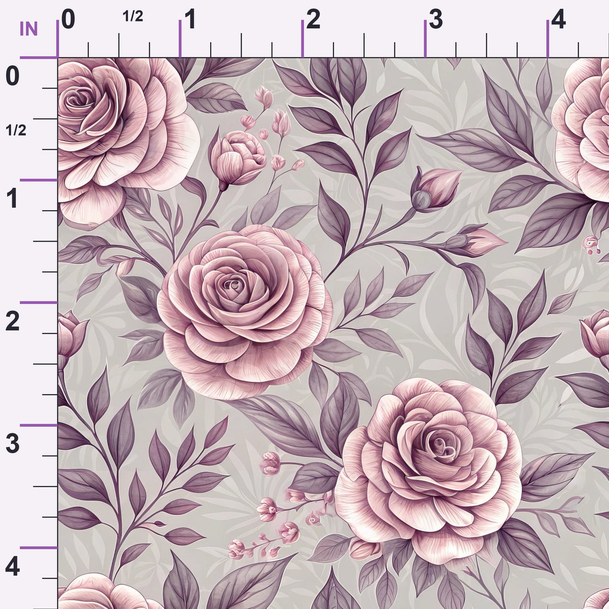 Dusty Rose Garden Pattern 5 Minky Fabric