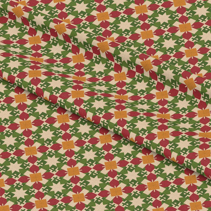 Scandinavian Folk Christmas Pattern 10 Quilting Cotton Fabric