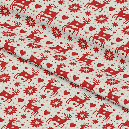 Scandinavian Folk Christmas Pattern 2 Quilting Cotton Fabric