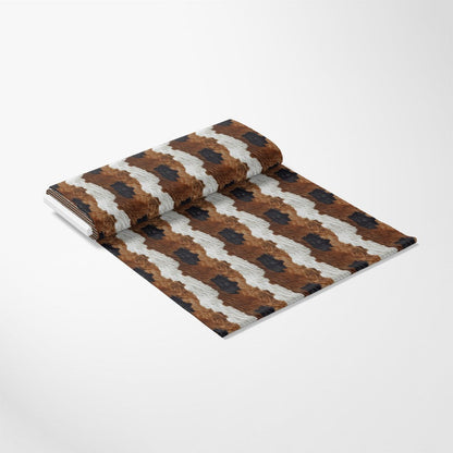 Bold Brown and White Cow Pattern 9 Quilting Cotton Fabric