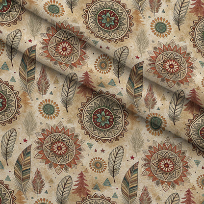 Earthen Plumes Pattern 1 Minky Fabric