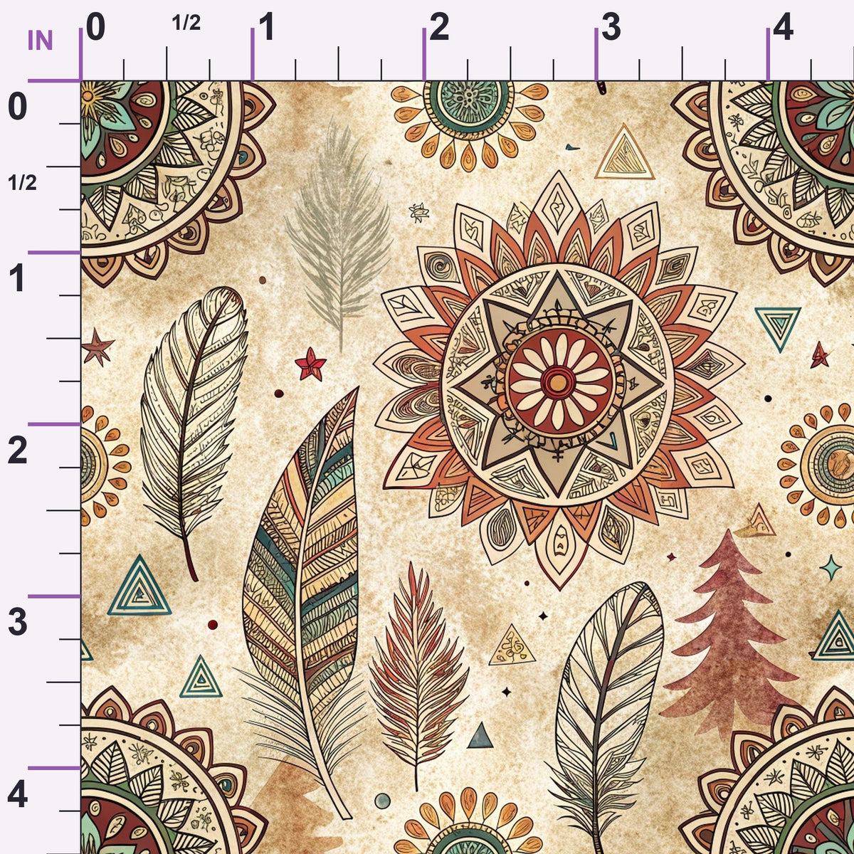 Earthen Plumes Pattern 1 Minky Fabric