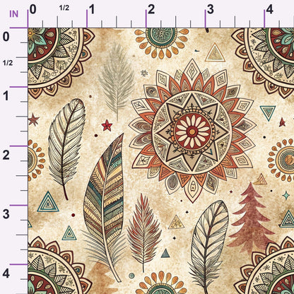 Earthen Plumes Pattern 1 Minky Fabric