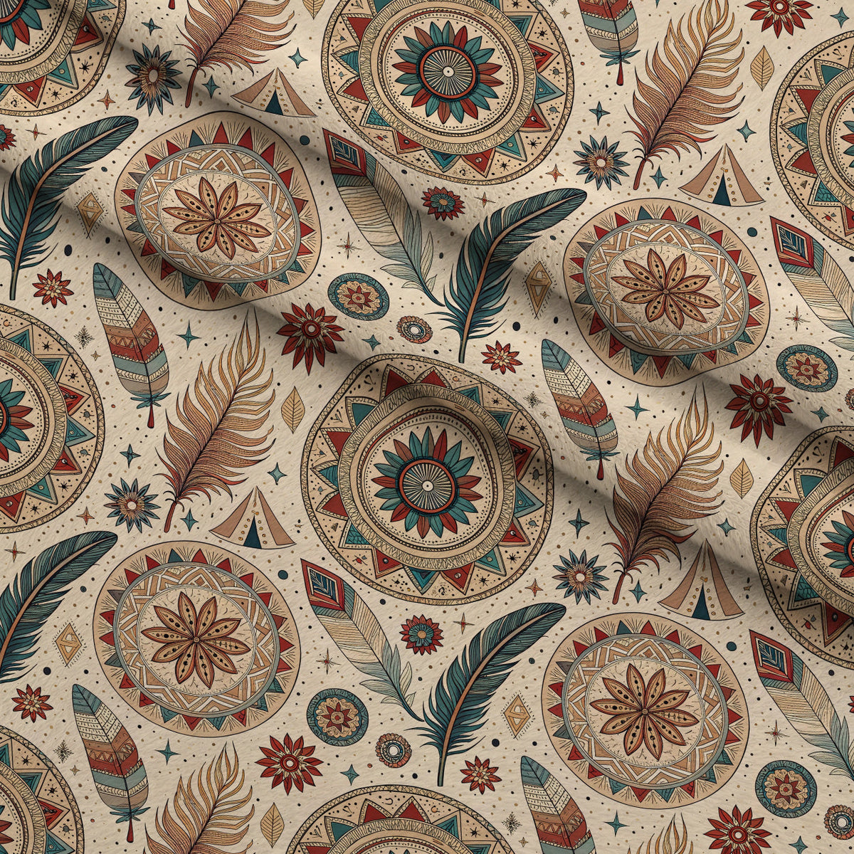 Earthen Plumes Pattern 10 Minky Fabric