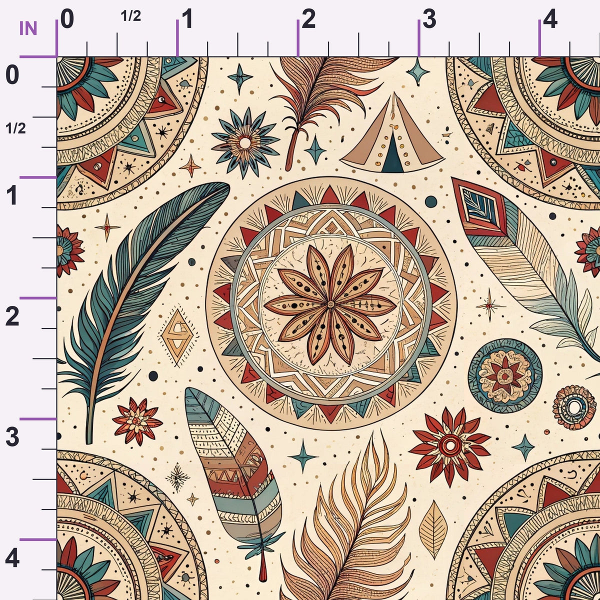 Earthen Plumes Pattern 10 Minky Fabric
