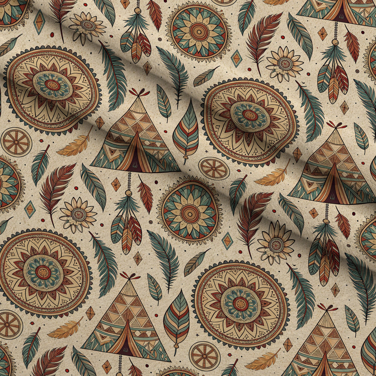 Earthen Plumes Pattern 2 Minky Fabric