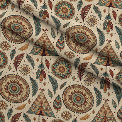 Earthen Plumes Pattern 2 Minky Fabric