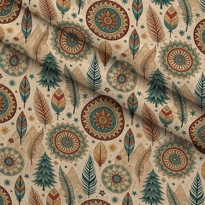 Earthen Plumes Pattern 3 Minky Fabric