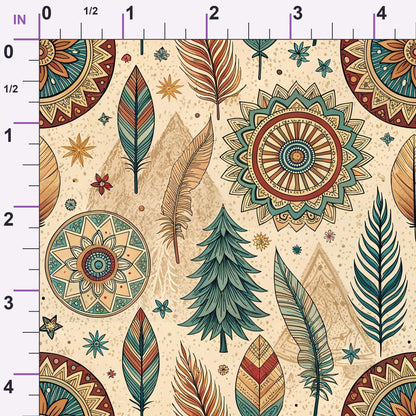 Earthen Plumes Pattern 3 Minky Fabric