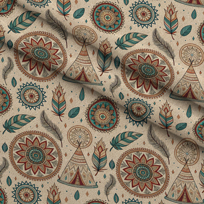 Earthen Plumes Pattern 5 Minky Fabric