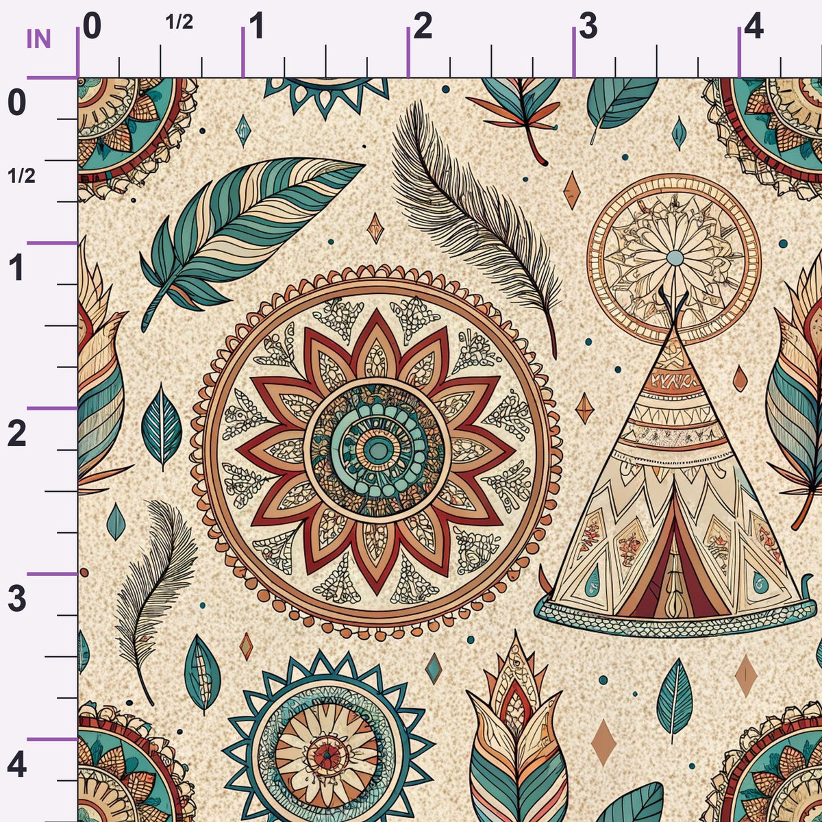 Earthen Plumes Pattern 5 Minky Fabric