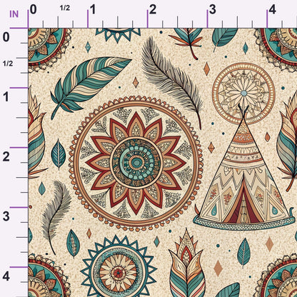 Earthen Plumes Pattern 5 Minky Fabric
