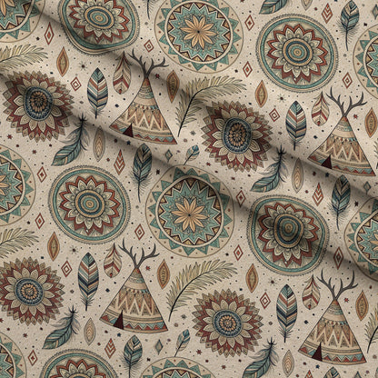Earthen Plumes Pattern 6 Minky Fabric