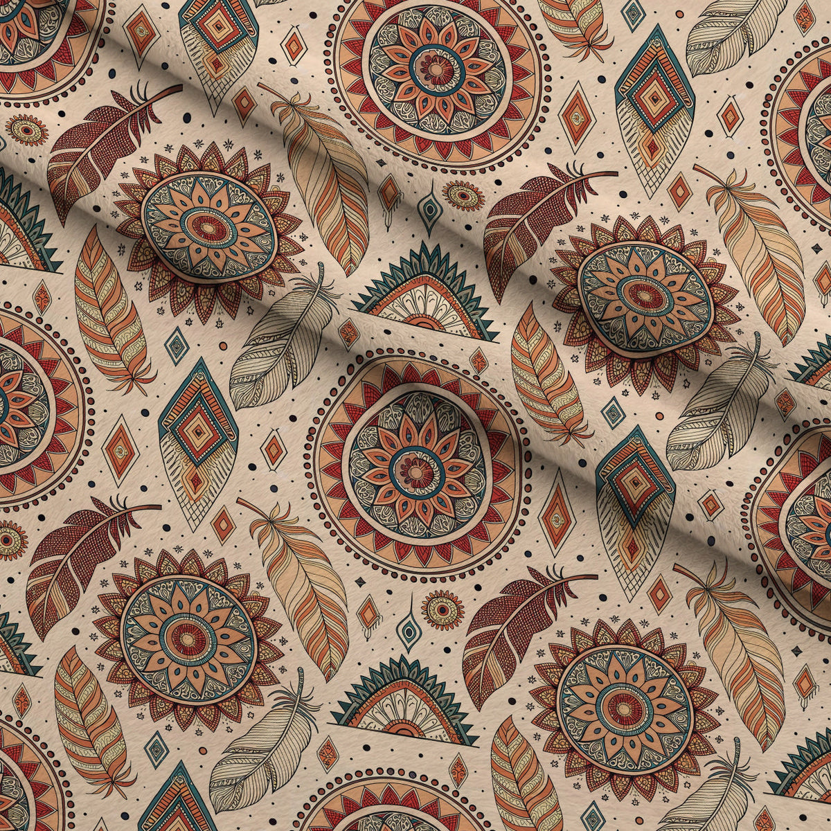 Earthen Plumes Pattern 7 Minky Fabric
