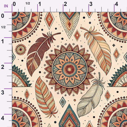 Earthen Plumes Pattern 7 Minky Fabric