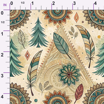 Earthen Plumes Pattern 8 Minky Fabric