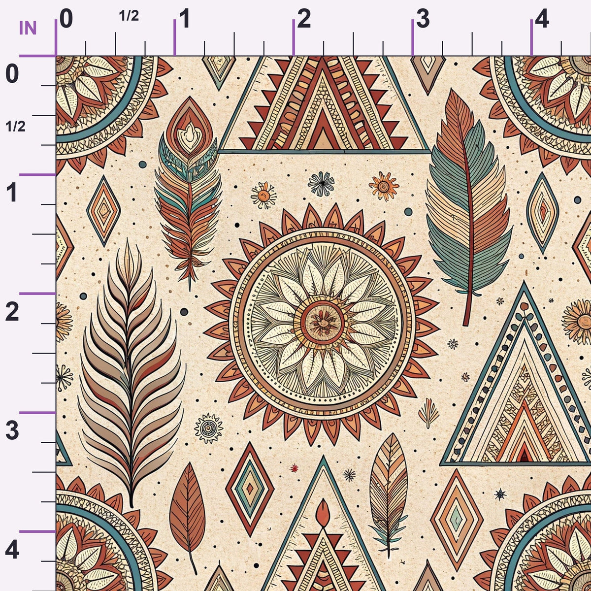 Earthen Plumes Pattern 9 Minky Fabric