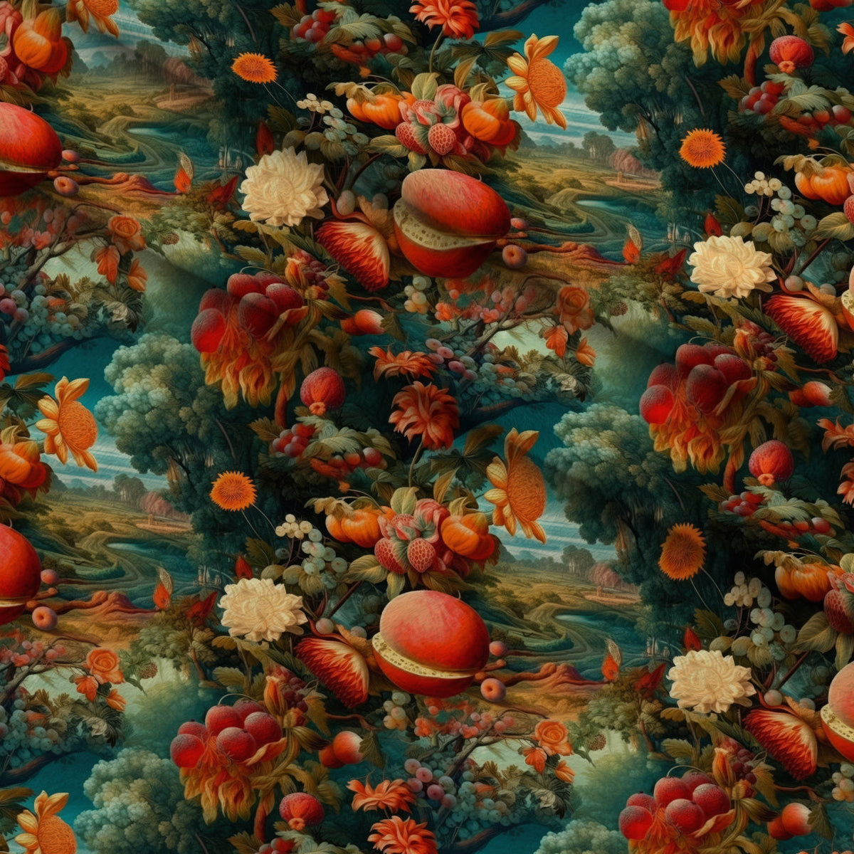 Eden Harvest Pattern 1 Minky Fabric
