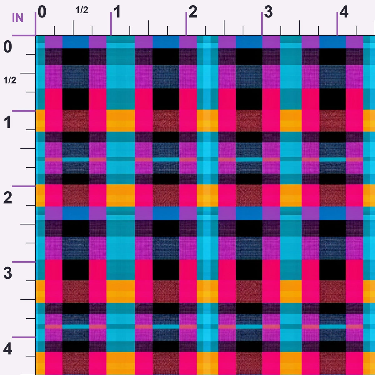 Electric Plaid Pattern 10 Minky Fabric