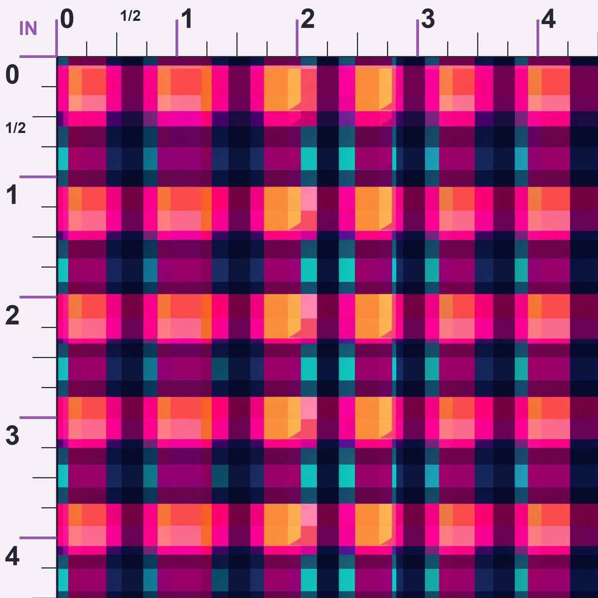 Electric Plaid Pattern 11 Minky Fabric
