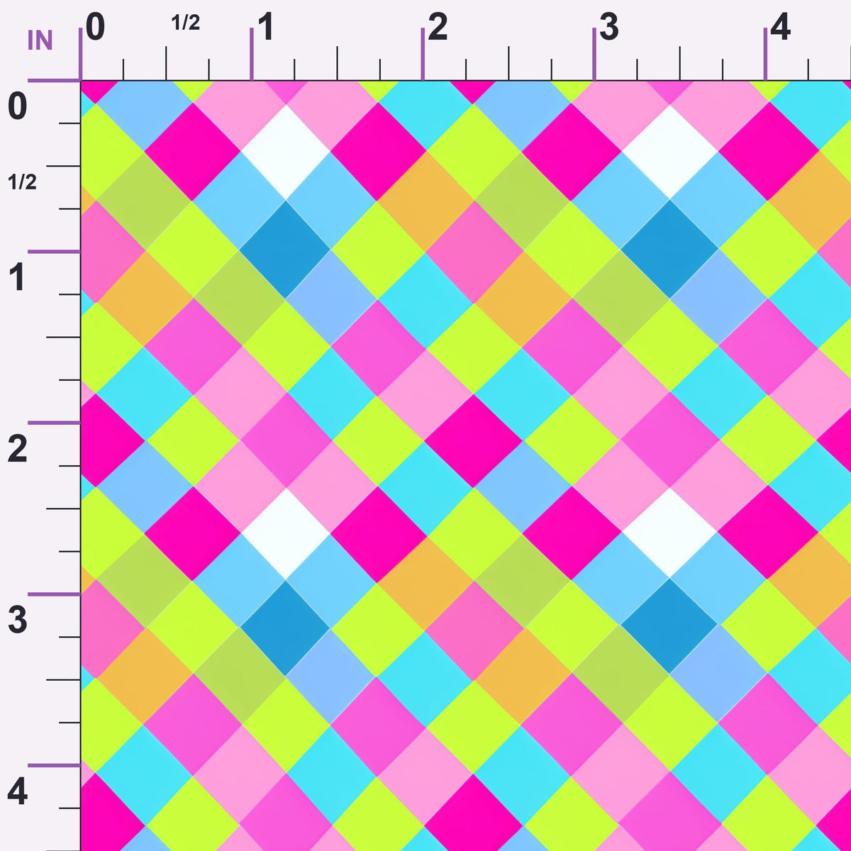 Electric Plaid Pattern 3 Minky Fabric
