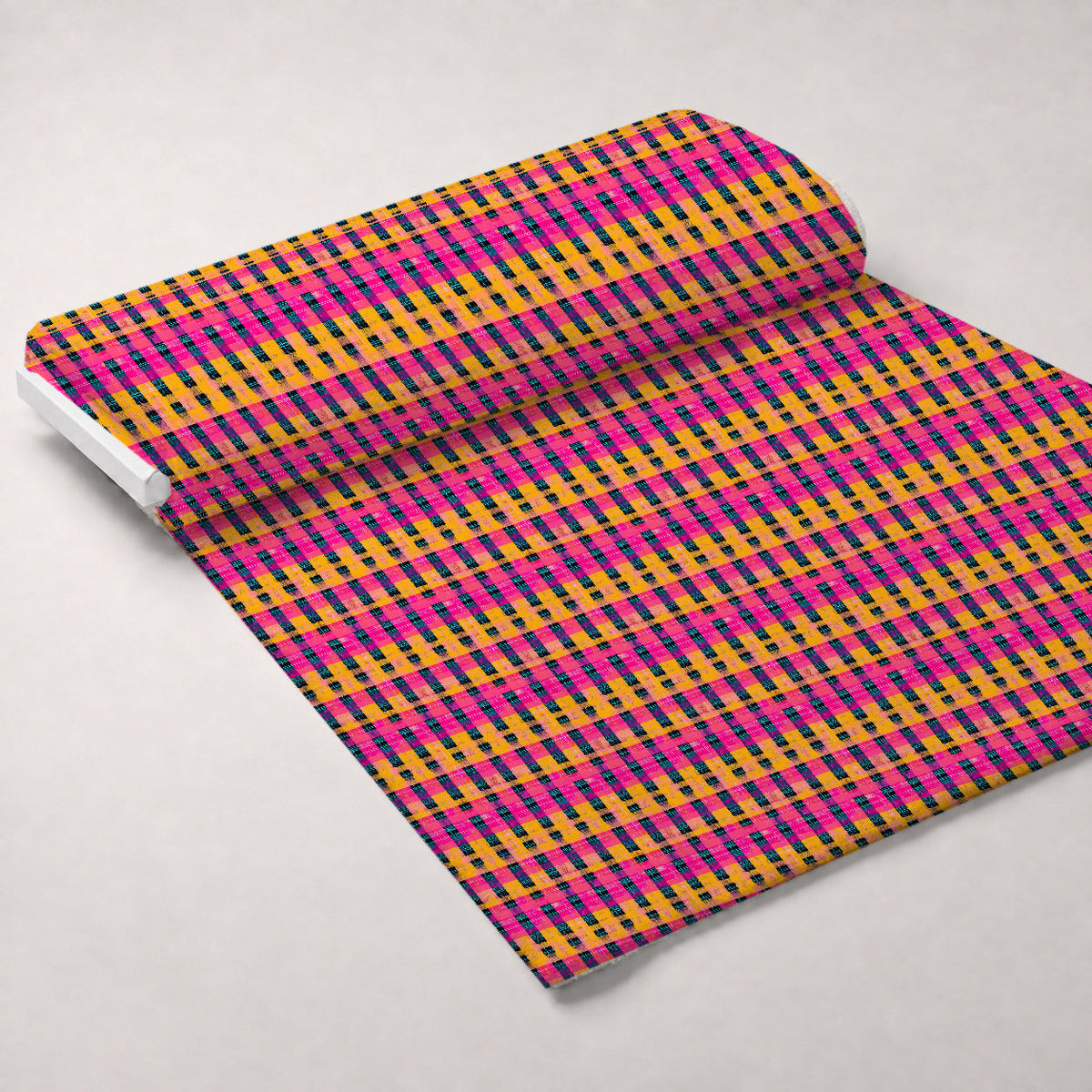 Electric Plaid Pattern 5 Minky Fabric