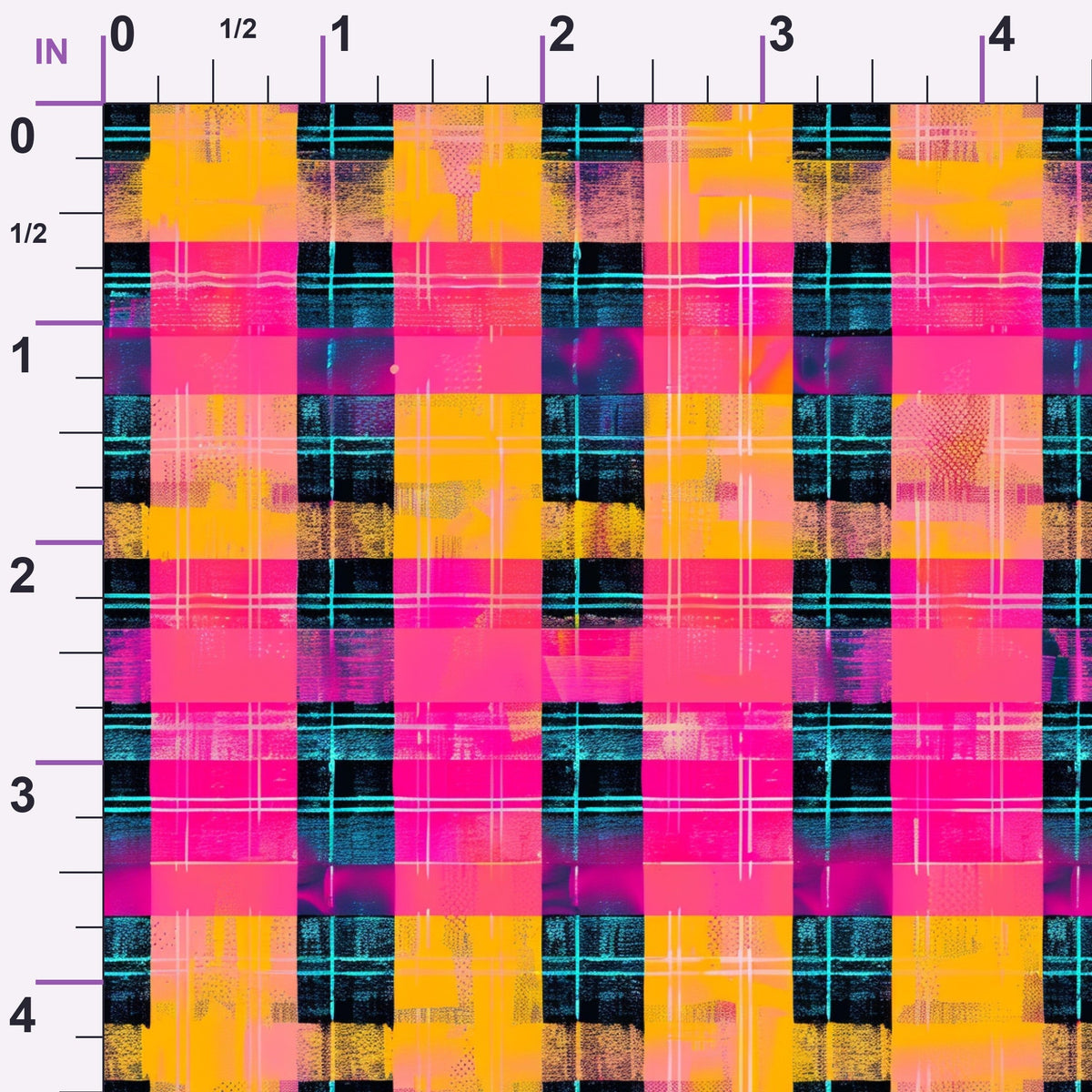 Electric Plaid Pattern 5 Minky Fabric
