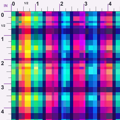 Electric Plaid Pattern 6 Minky Fabric