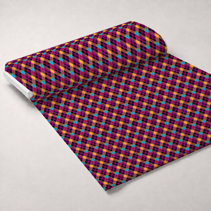 Electric Plaid Pattern 8 Minky Fabric