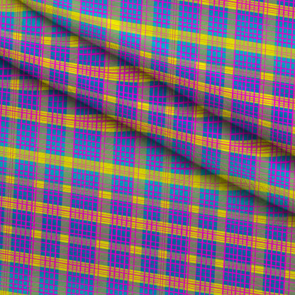 Electric Plaid Pattern 9 Minky Fabric