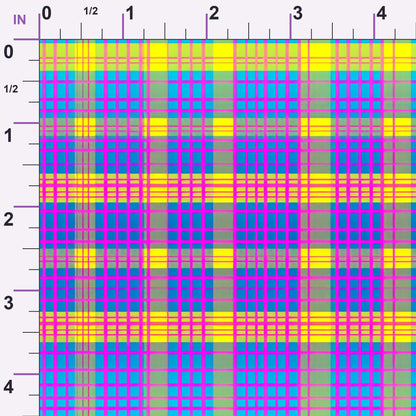 Electric Plaid Pattern 9 Minky Fabric