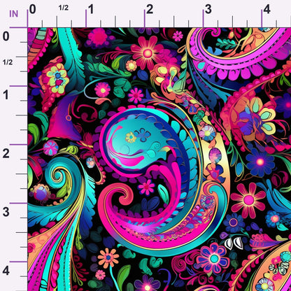 Electric Swirls Pattern 1 Minky Fabric