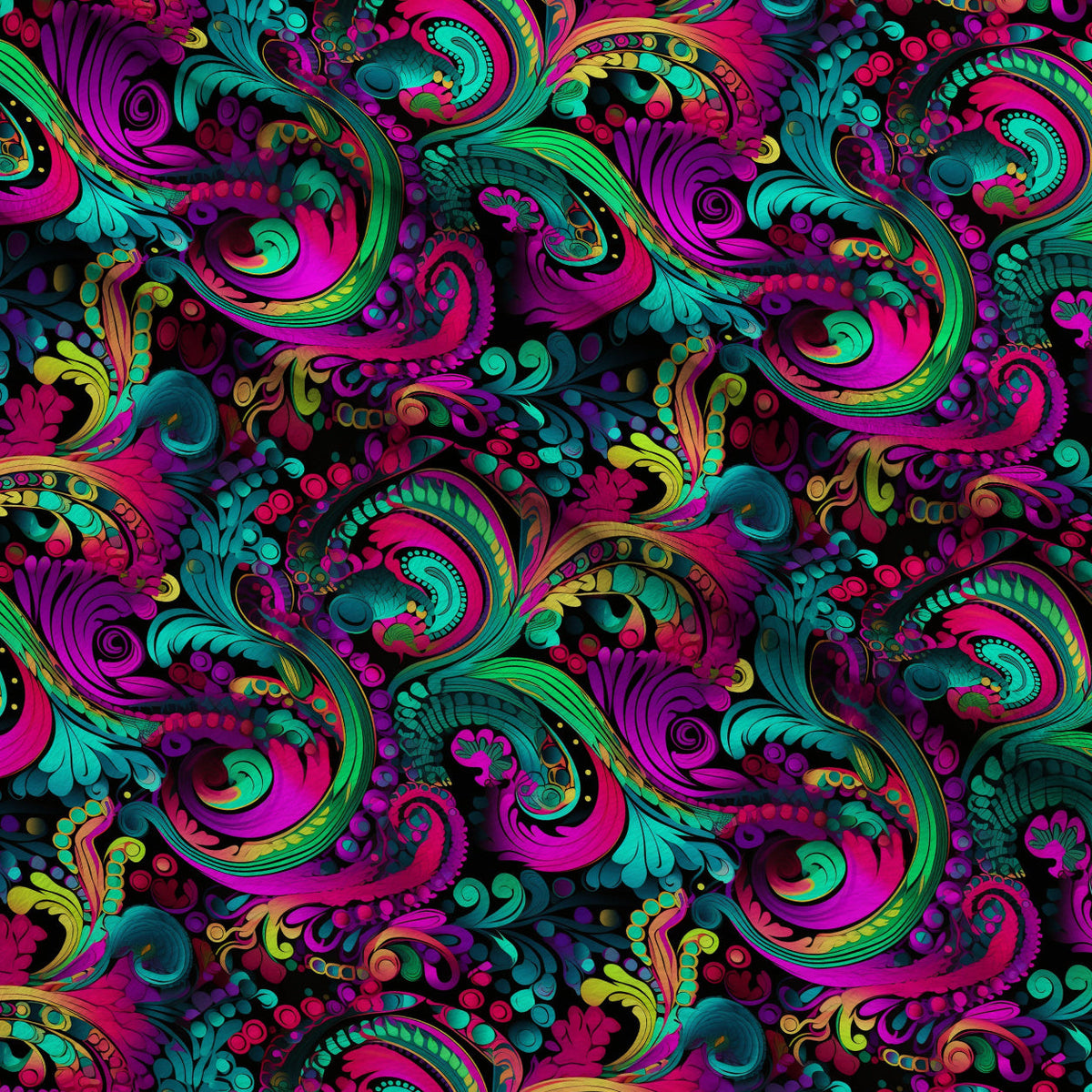 Electric Swirls Pattern 12 Minky Fabric