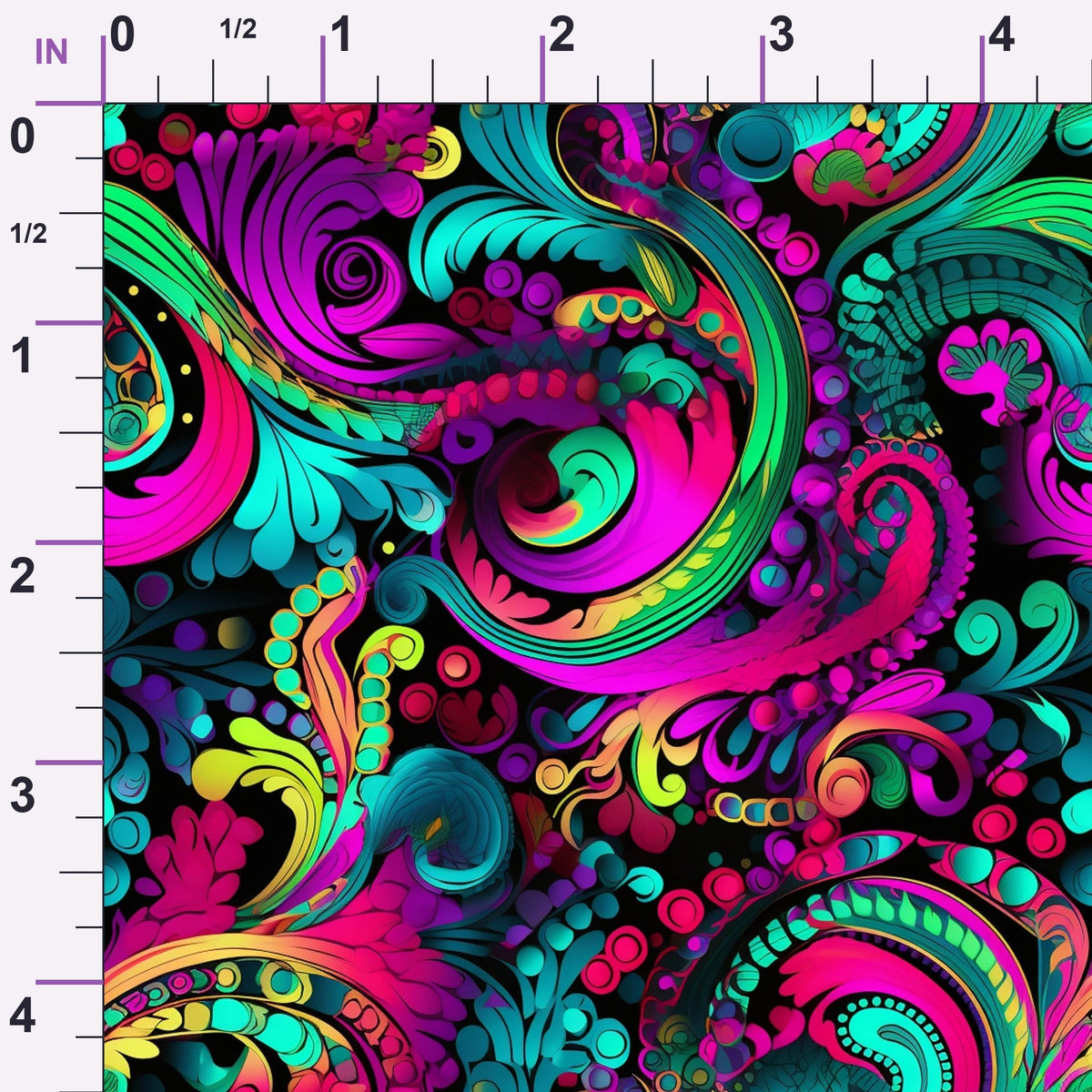 Electric Swirls Pattern 12 Minky Fabric