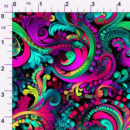 Electric Swirls Pattern 12 Minky Fabric