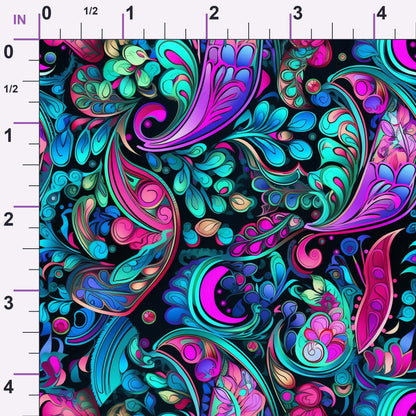 Electric Swirls Pattern 18 Minky Fabric