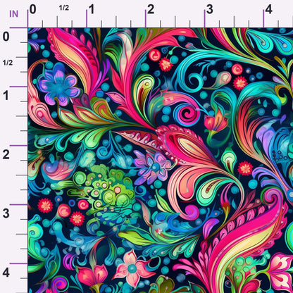 Electric Swirls Pattern 19 Minky Fabric