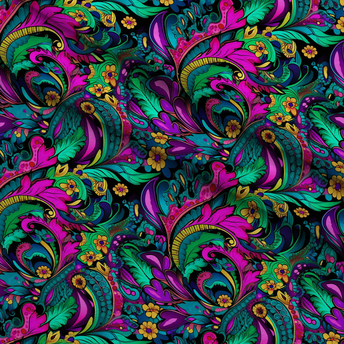 Electric Swirls Pattern 2 Minky Fabric