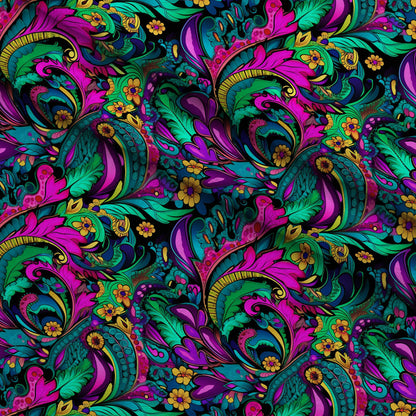 Electric Swirls Pattern 2 Minky Fabric